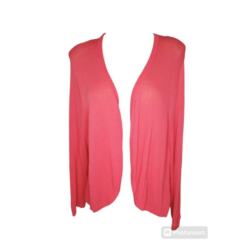 Soft Surroundings Open Front Lightweight  Cardigan Women's  Sz 3X Orange